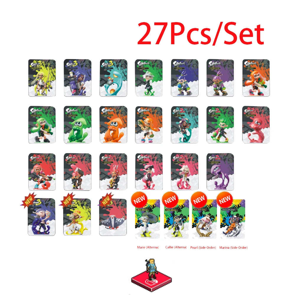 Мини-карты Amiibo Splatoon 3 для Nintendo Switch Pearl + Marina/callie Marie