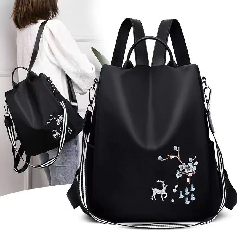 

Women's 2022 New Fashion Oxford Cloth Large Capacity Travel Bags Simple Versatile Anti Theft School Backpack Top-handle Bag