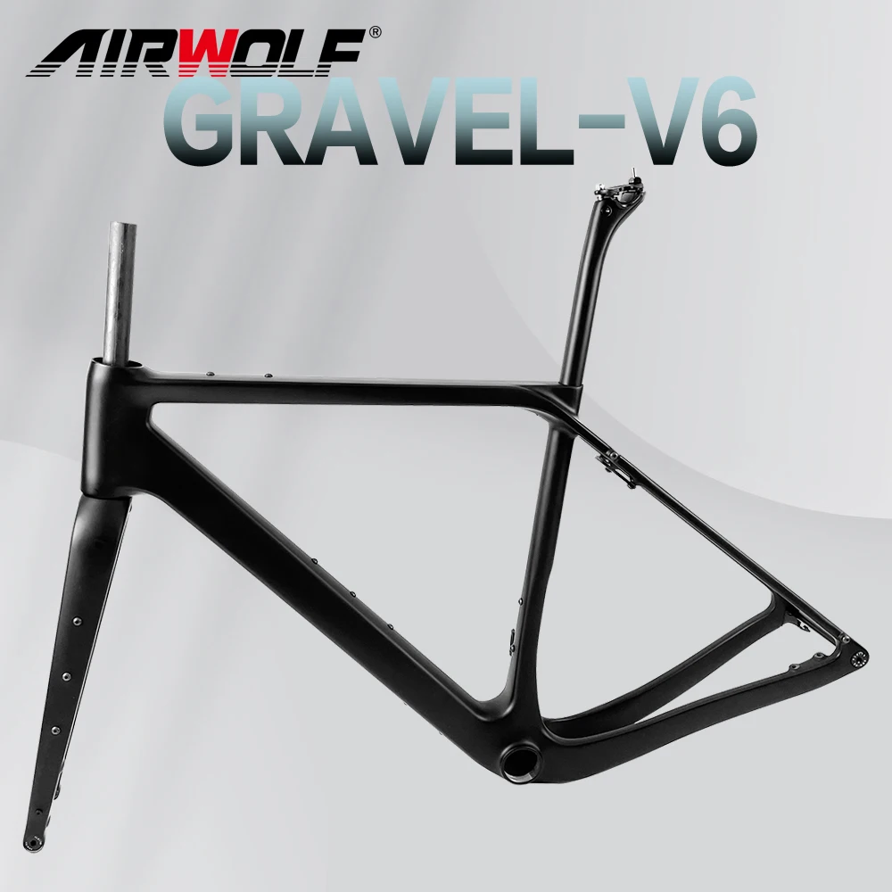 Airwolf карбоновая гравийная рама T1100 700C*50C
