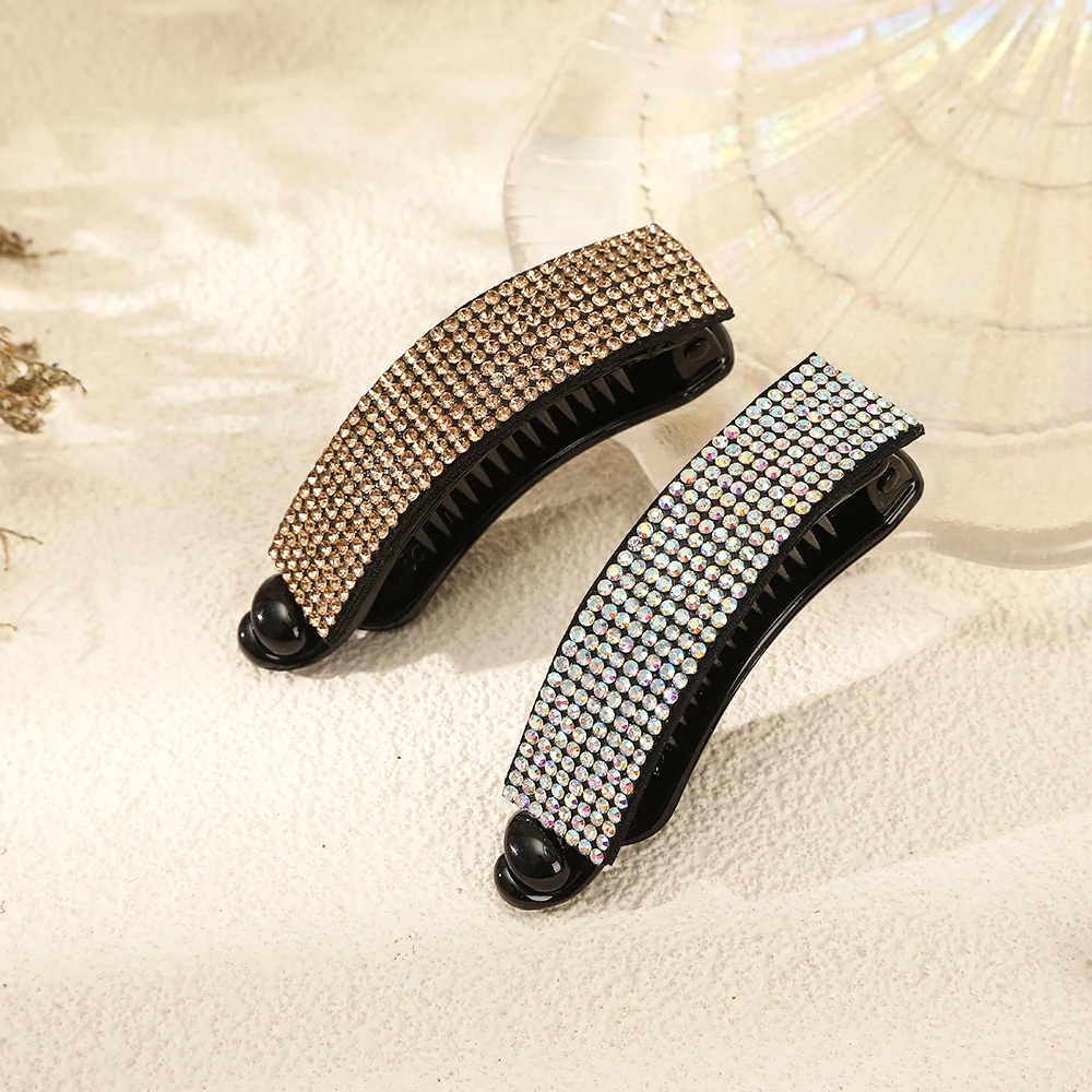 7 5 см Стразы заколки для волос когти женский хвостик банан модные аксессуары