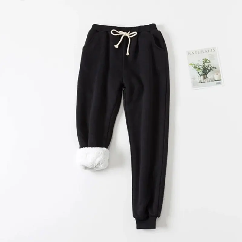 

Autumn Winter Women Fleece Sweatpants Warm Thermal Pants Joggers Fleece Pants