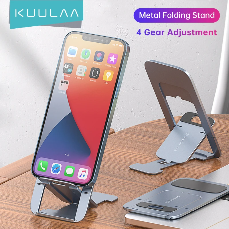 

KUULAA Phone Holder Stand Aluminum Cell Phone Stand Mobile Phone Support For iPhone 13 12 Xiaomi Samsung Huawei