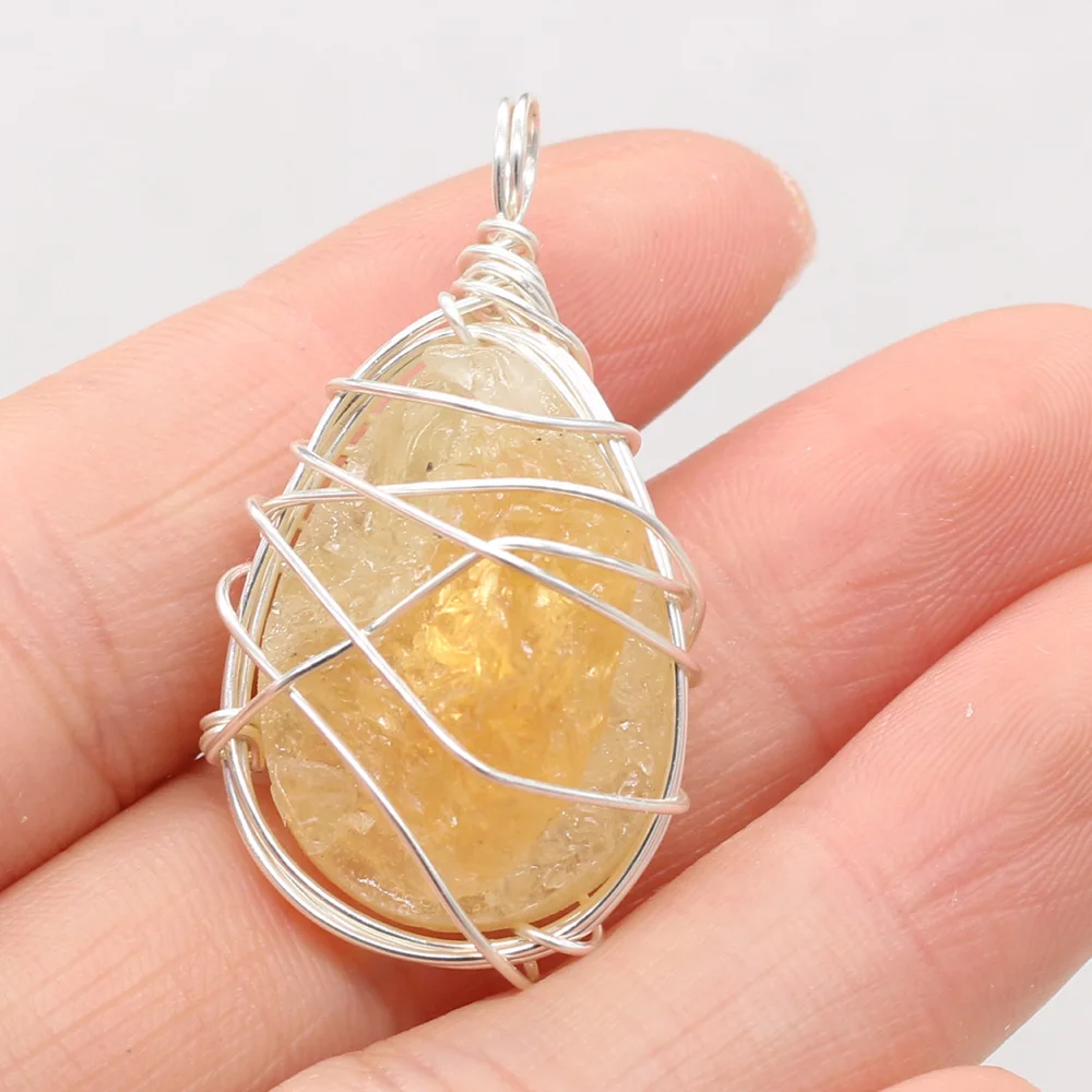 Оптовая продажа подвеска из натурального полудрагоценного камня с раной топазом