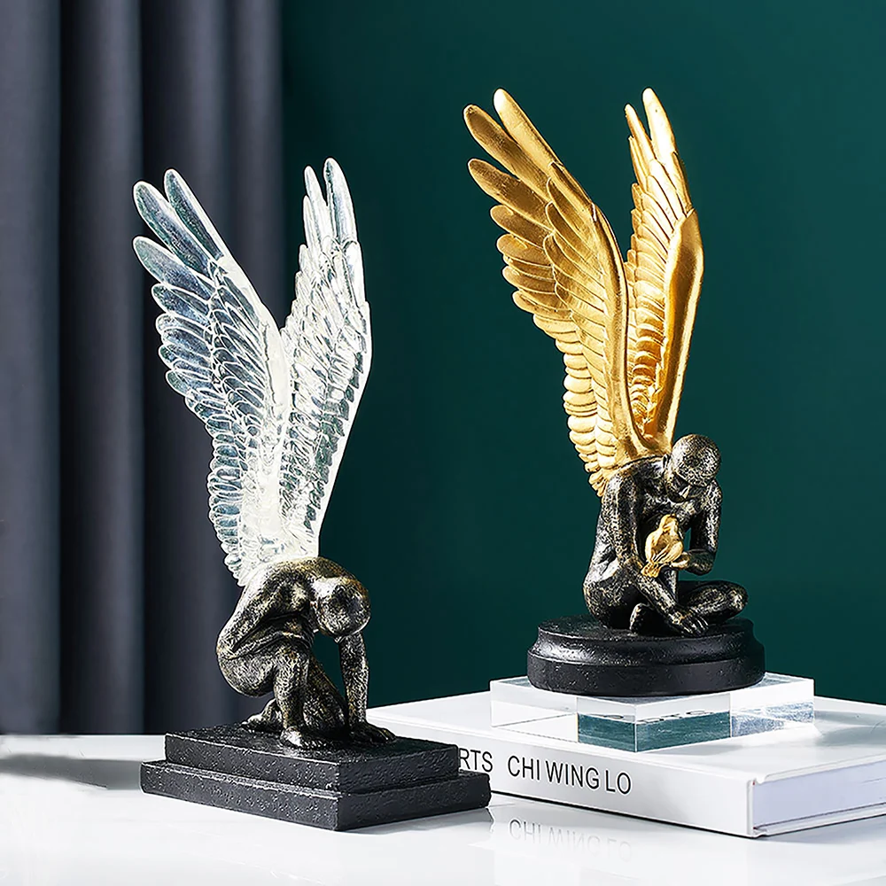 Слитная полимерная статуя аксессуары для украшения дома гостиной искусственная