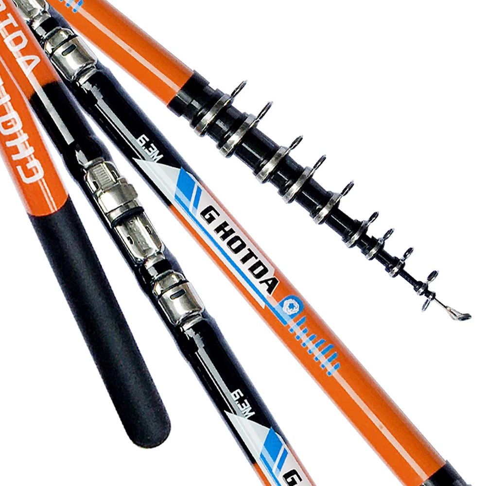 

2.7-6.3m Surf Fishing Rod Spinning Rod Rock Telescopic Spinning Rod Full Carbon Travel Surfcasting Shore Carp Fishing Pole