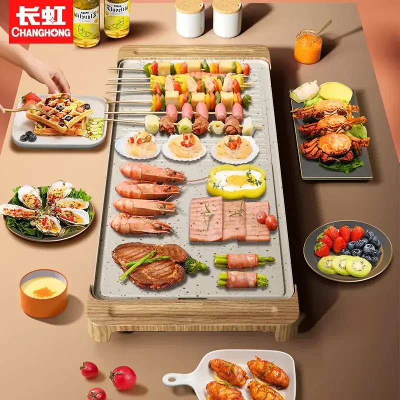 Семейный гриль домашний бездымный сковорода корейский стиль электрический 220 В 50