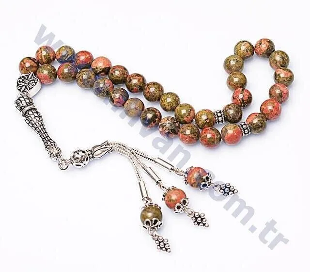 IQRAH Unakit Stone Rosary (925 STERLING SILVER)