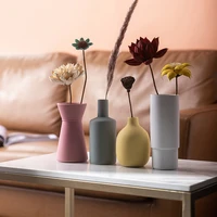 modern decorative vase nordic morandi ceramic vase dried flower decorative vase living room bedroom desktop docer home vase gift
