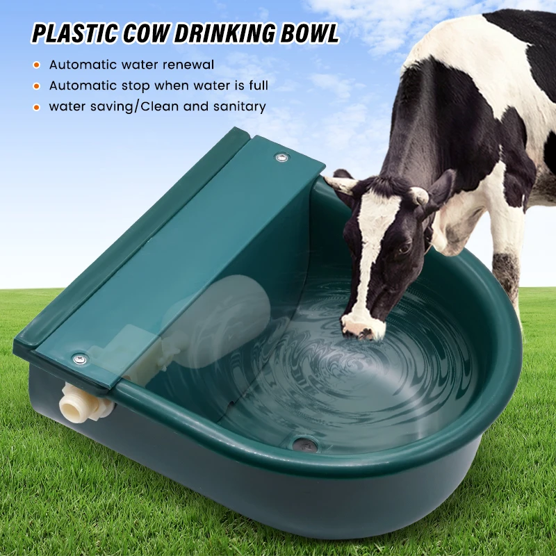 

4L Automatic Cow Horse Dog Water Drinker Bowl Float-ball Type With Drain Hole Goat Sheep Water Trough Bowl Livestock Suppliers