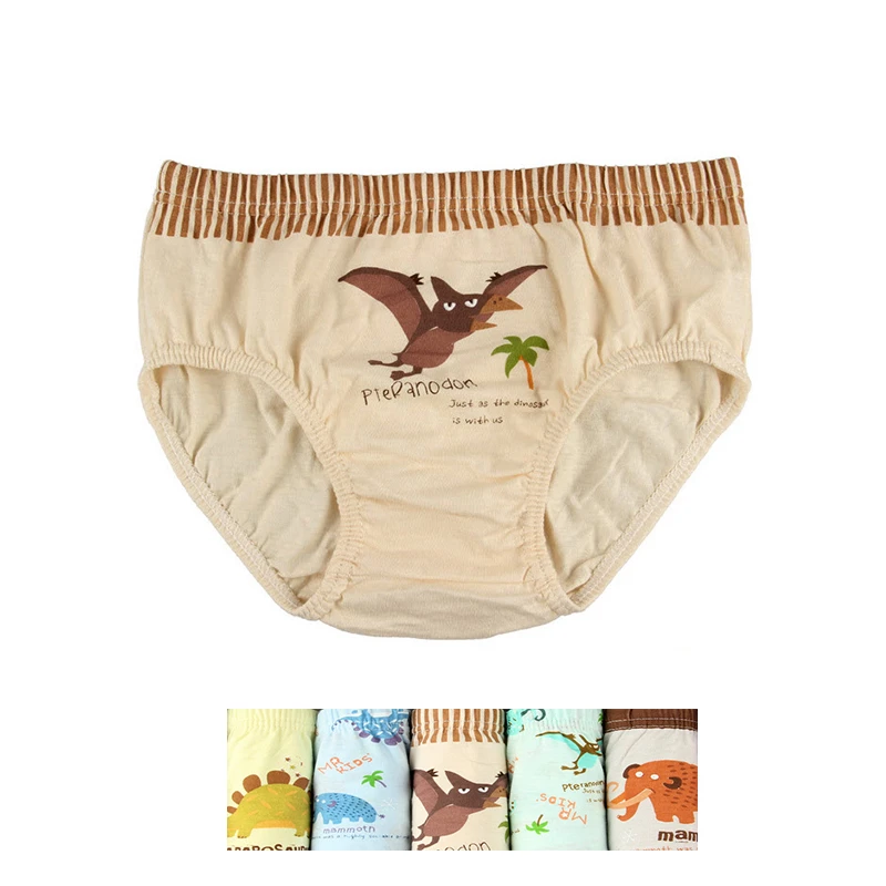 

5Pcs/1lot Baby Boys Underwear Dino Character Printed Cute Underpants 2020 New Kids Cotton Panties Cartoon Briefs 3-14Years KU01