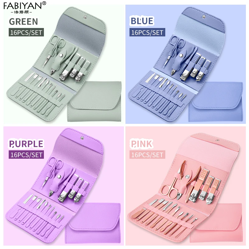 7/10/15/18Pcs Nail Art Clipper Scissors Tweezer Cutter Trimmer Pedicure Care Tool Dead Skin Remover Manicure Set Stainless Steel | Красота и