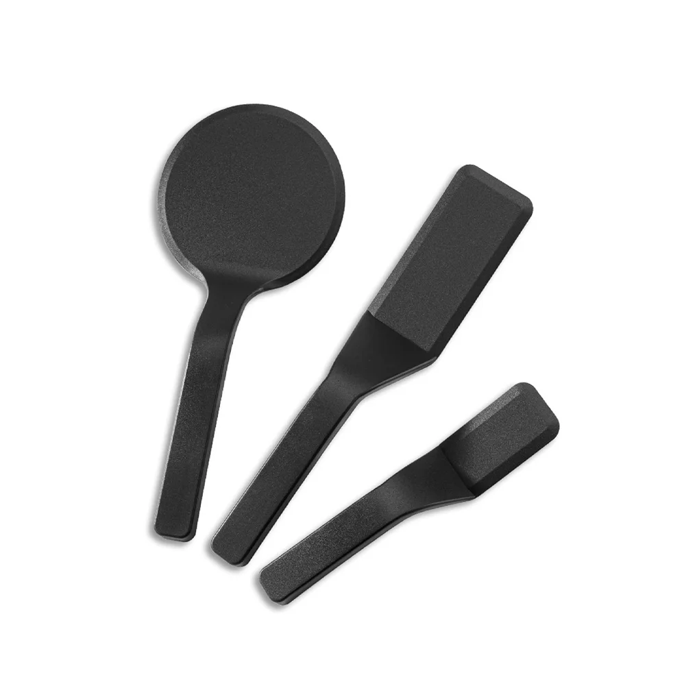 

3pcs Scraper Turner Cooking Cookie Pastry Mixing Home Baking Tool Black Heat Resistant Cake Muffin Spatula Set Non Stick Nylon