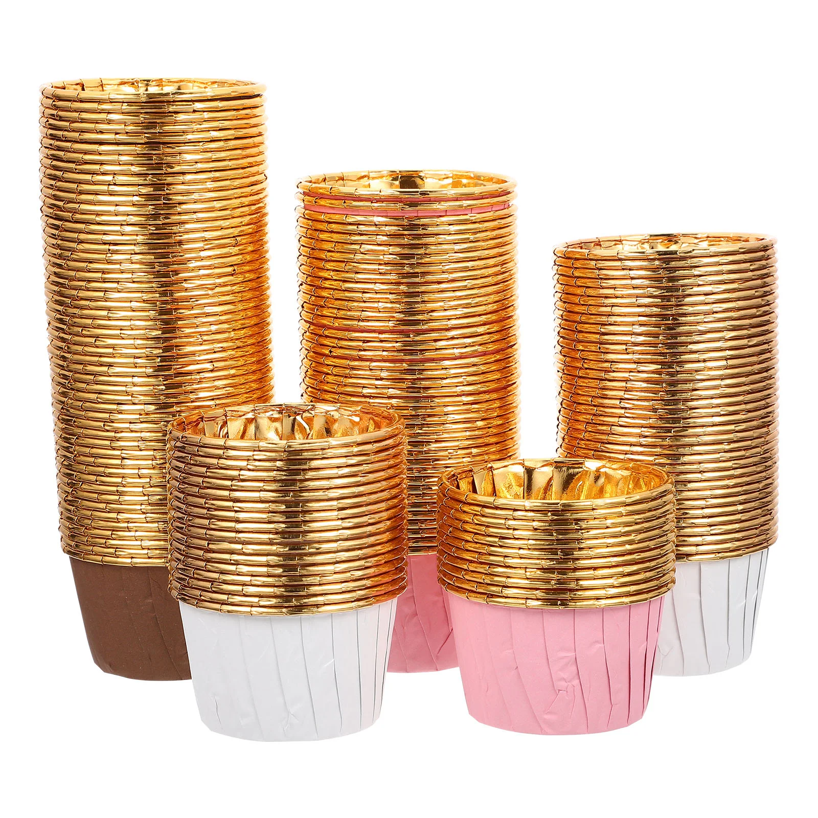 

Cupcake Cups Baking Liners Muffin Foil Paper Dessert Wrappers Cupcakealuminum Ramekins Ice Bowls Containers Cream Mini Round