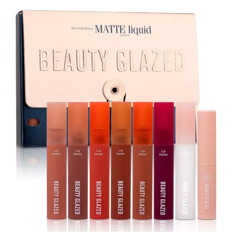 

NEW2023 Liquid Lipstick Set Matte Lip Glosses And Lip Balm Kit Lipgloss Lip Stick For Women 8-Pack Of Lip Glaze Set Including Li