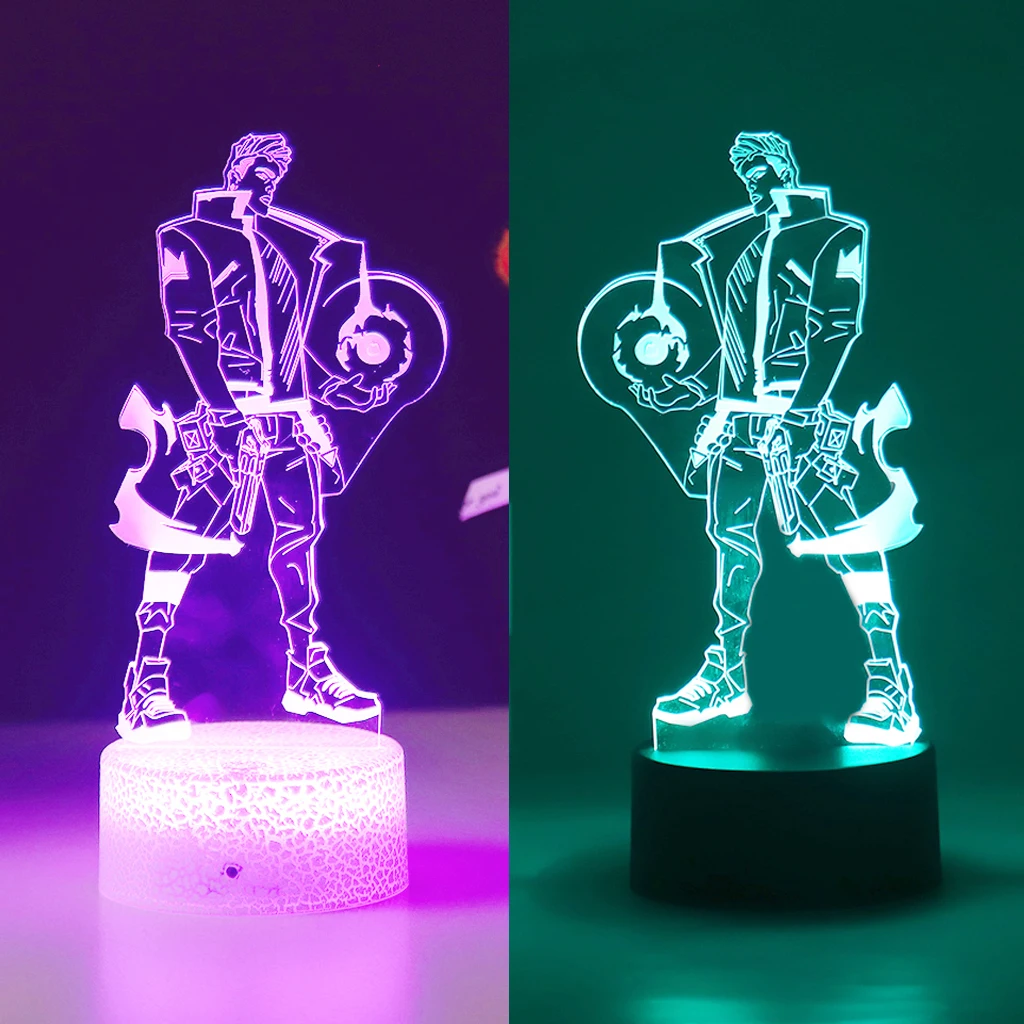 

Новый VALORANT Феникс 3D светодиодный ночник для детей Аниме игра фигурка Omen спальня закат лампа Декор Дети Иллюзия подарок Viper