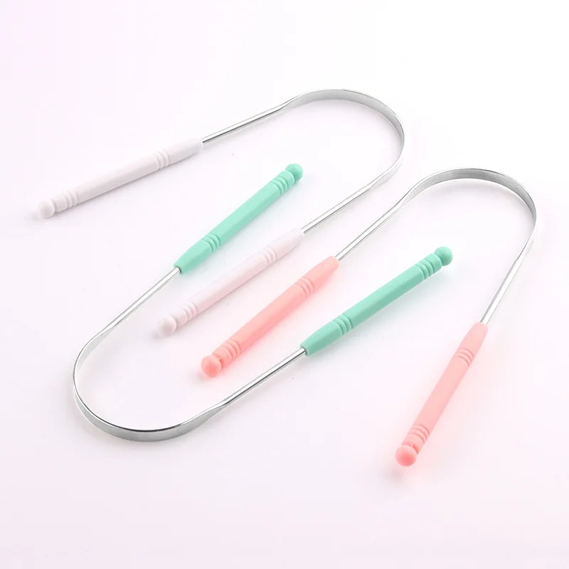 

New 1PC Stainless Steel Tongue Scraper Oral Tongue Cleaner Brush Tongue Toothbrush Oral Hygiene High Quality Tounge Scraper
