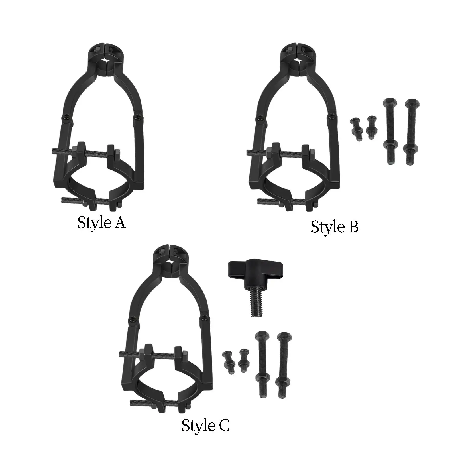

Square Hole Drill Fixed Bracket Black Clamp Adjustable from 1.5-2.2inch