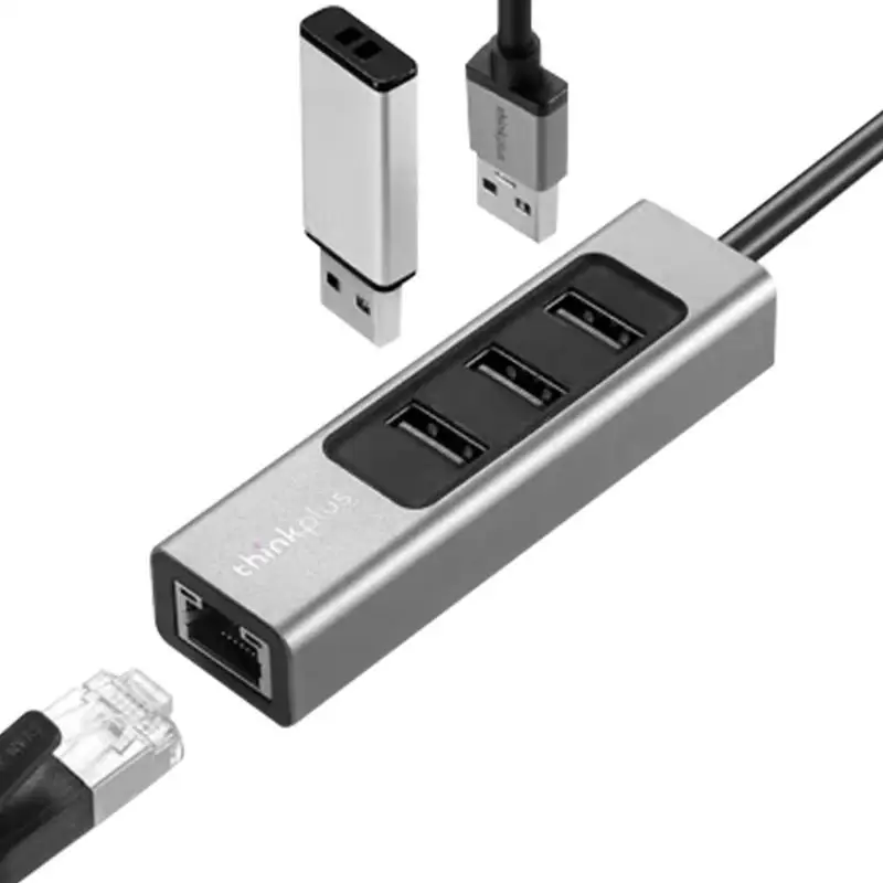 

USB 2.0 To RJ45 Ethernet Adapter Lan Networks 10/100 Mbps For Computer Laptop 3 Ports USB Docking Station Network Adapter