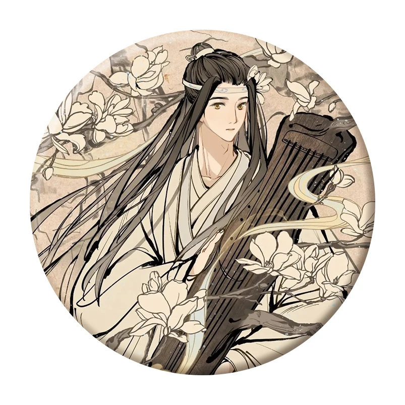 Фото 58 мм Mo Dao Zu Shi брошь, булавки для косплея, аниме Wei Wuxian Mo XuanYu Lan Wangji, булавка Grandmaster Of Demonic, значок, ювелирное изделие, подарок №2