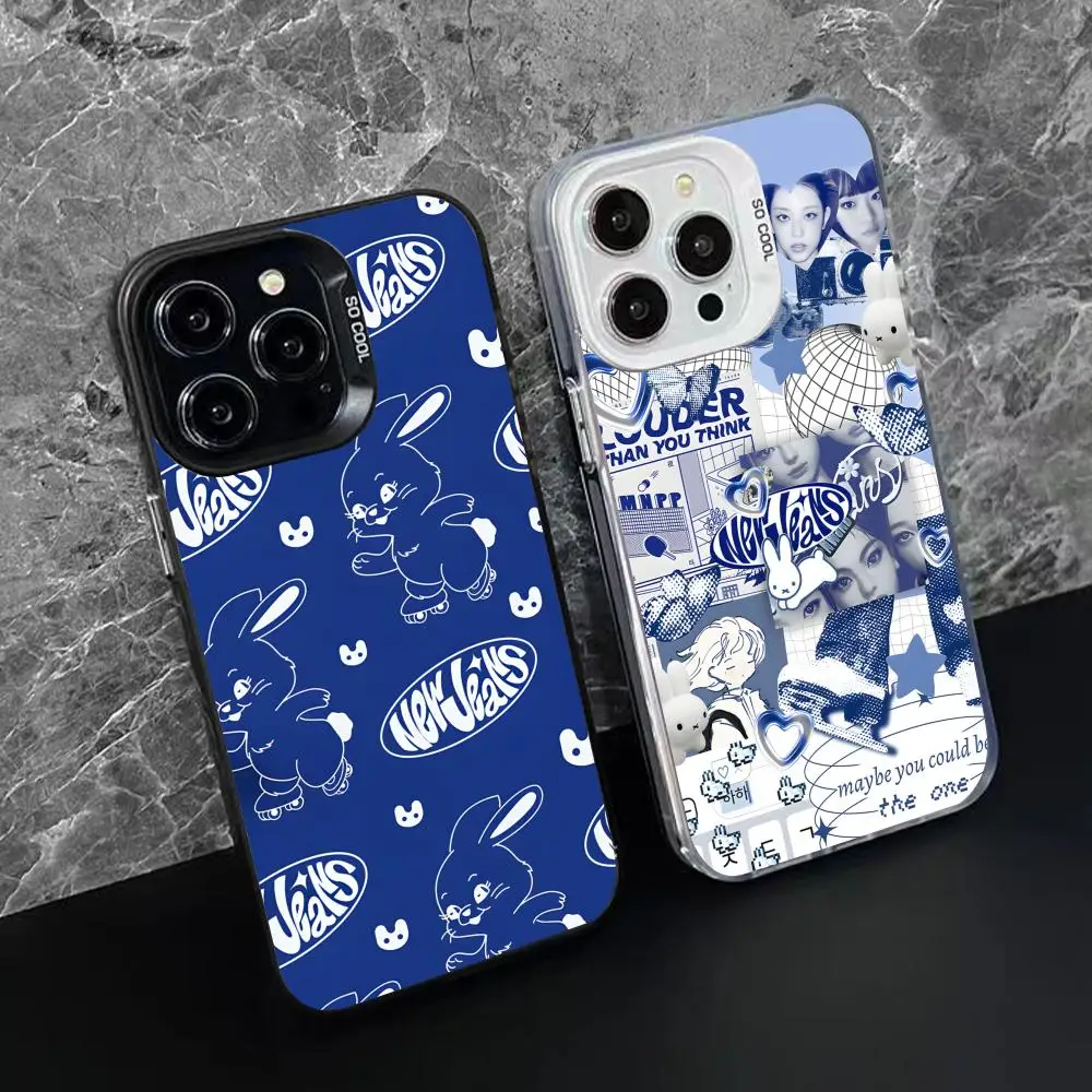 Чехол для мобильного телефона KPOP Jeans iPhone 16 15 14 13 12 11 X XR XS 8 7 Pro Max Plus цветной