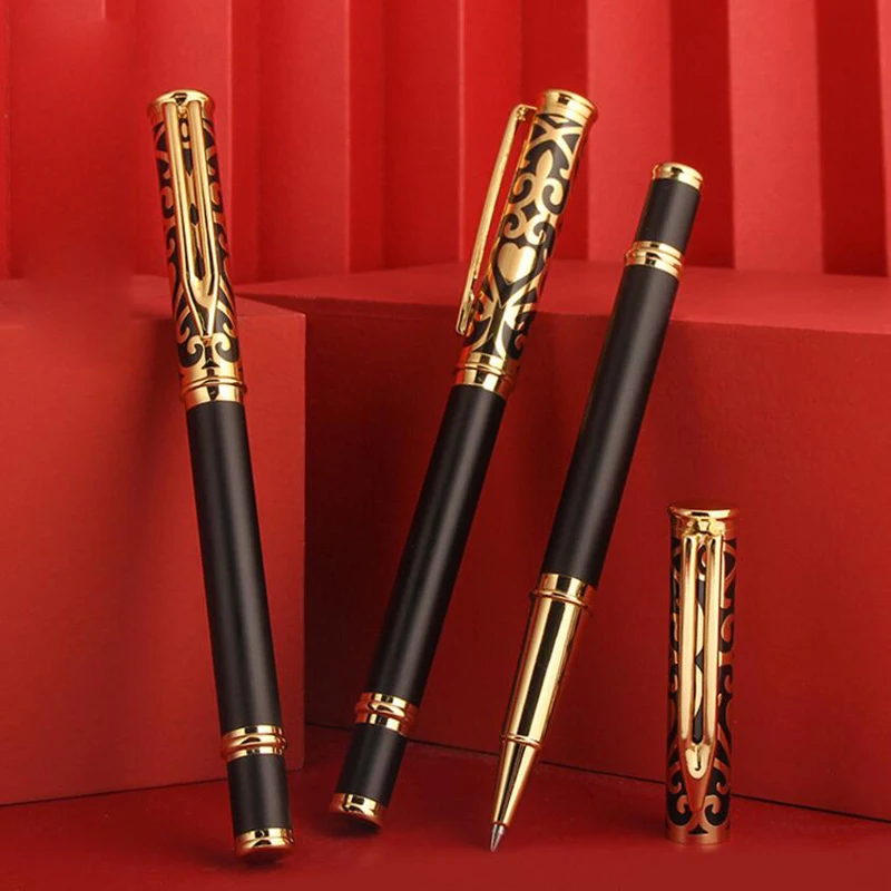 

Hot Selling Full Metal Heavy Size Business Men Signature Roller Ballpoint Pen Office Executive Gift Pen Buy 2 Send Gift