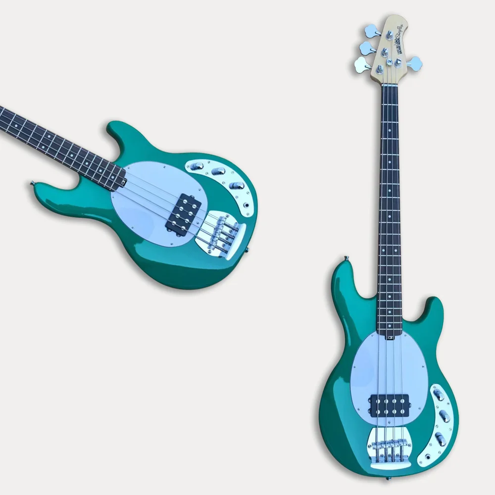 

China Musical Equipment Bass Active Pickup Left Hand Green 4 String Electric Bass