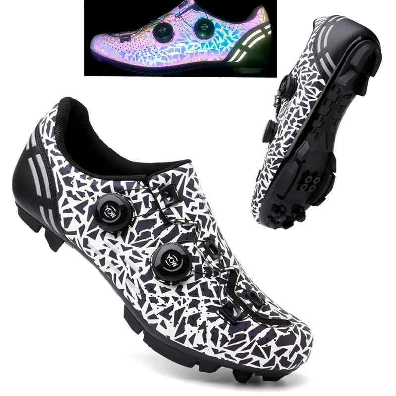 

New mountain bike riding shoes Men's ultralight road cycling shoes Self-locking high-speed shoes Women's SPD shoes Racing pedal