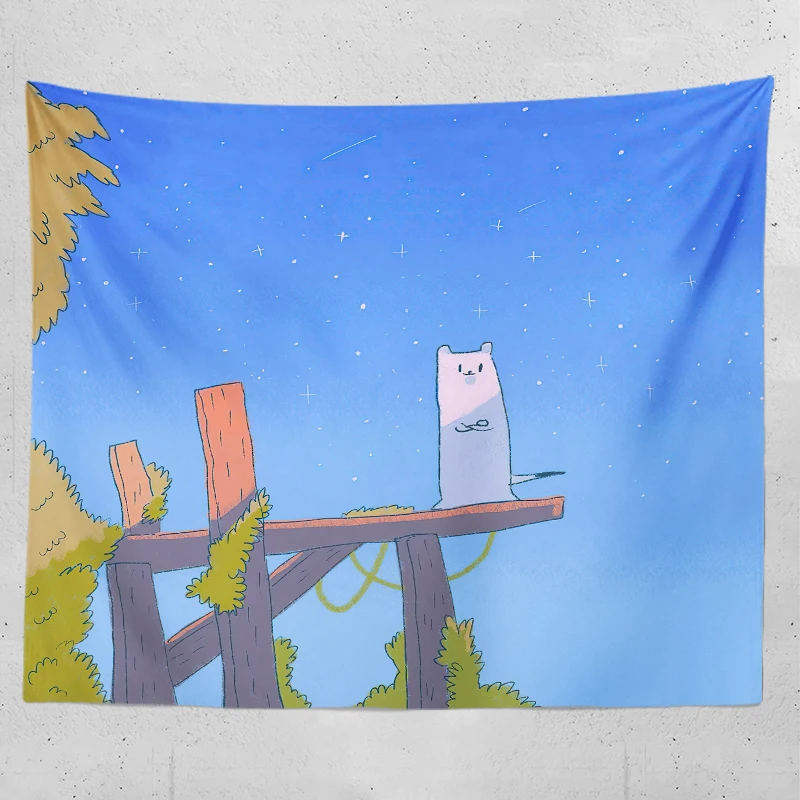 

Исцеляющий мультфильм Маленькая фотография богемные кавайные аксессуары комнатные гобелены кавайные аксессуары комната