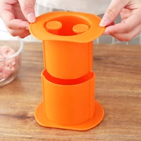 meat strip squeezer with 7 holes for hot dog croquettes gnocchi press not sticky diy tool manual sausage maker orange