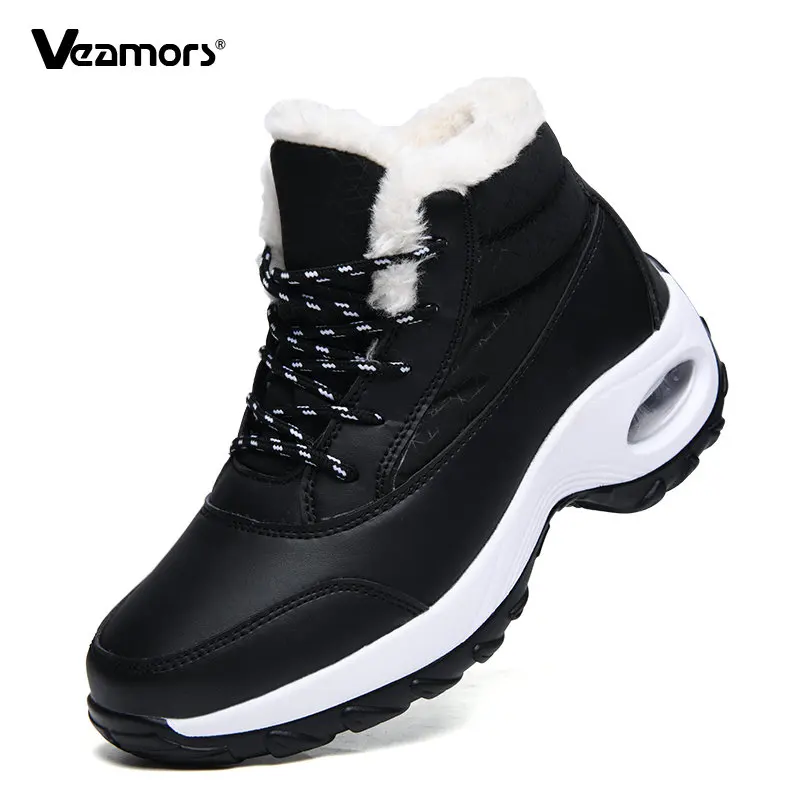 

Women's Waterproof Hiking Shoes Winter Snow Boots Plush Warm Wear-resistant Shoes Casual Anti-slip Walking Footwear Outdoor