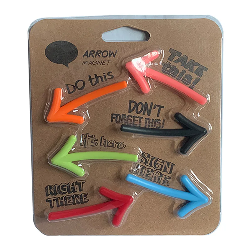 

6pcs Creative 3D Arrow Fridge Magnet Refrigerator Magnetic Photo Message Sticker Note Stick Office Home Kitchen Decoration Gift