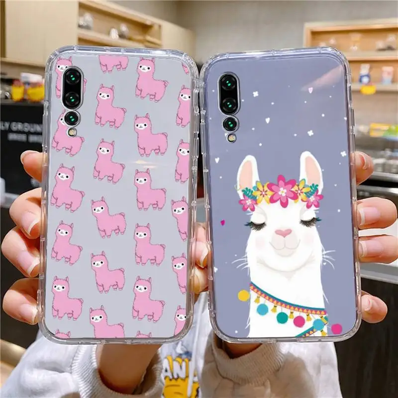 

Kawaii Llama Alpaca Animals Phone Case For Xiaomi 11 Redmi Note 11pro5G 8T 9A 9S 12S K30 10T Pro Ultra K40pro Transparent Case