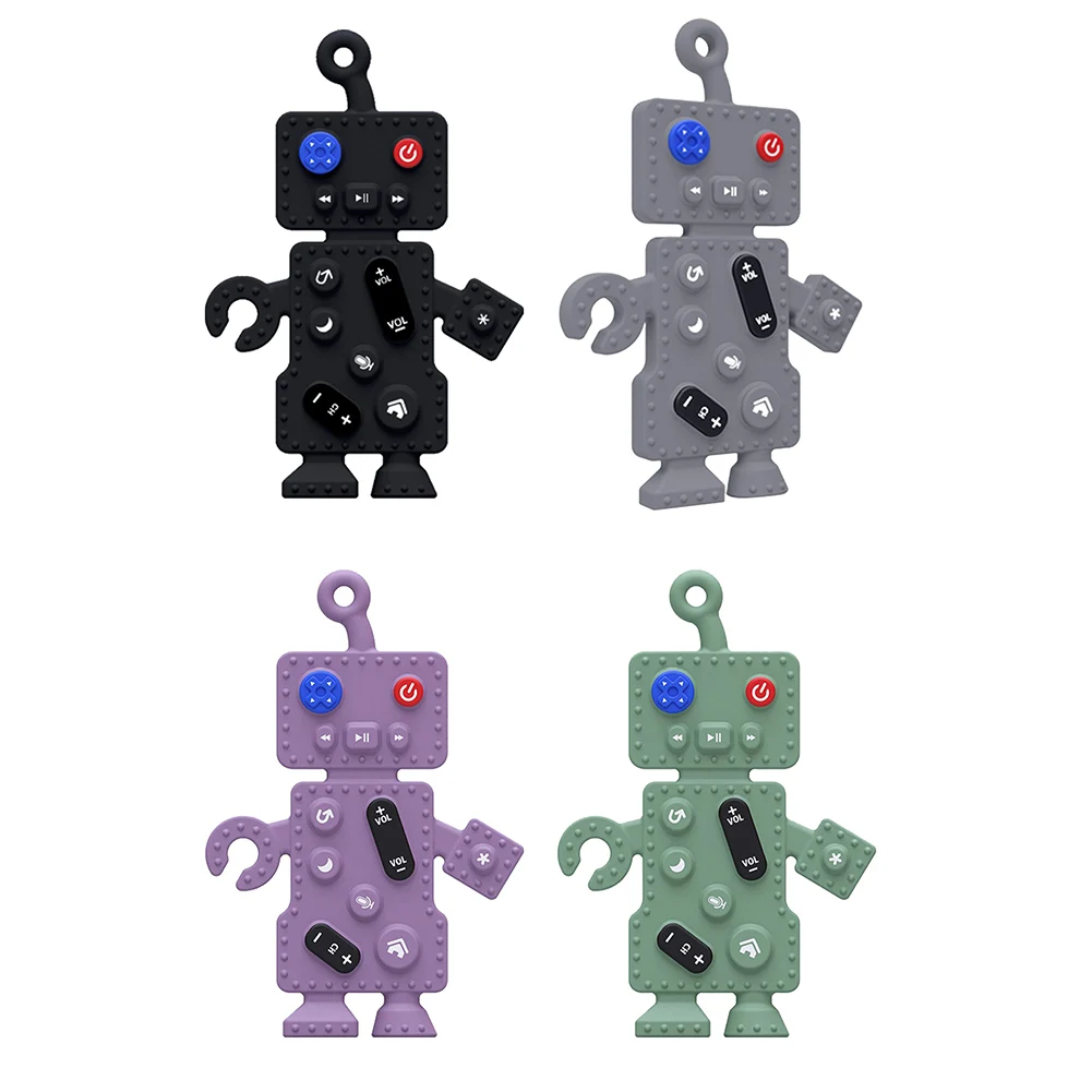 

Food Grade Baby Teether BPA Free Robot Shape Baby Silicone Food Grade Newborn Baby Accessories Teething Toys Cartoon Silicone
