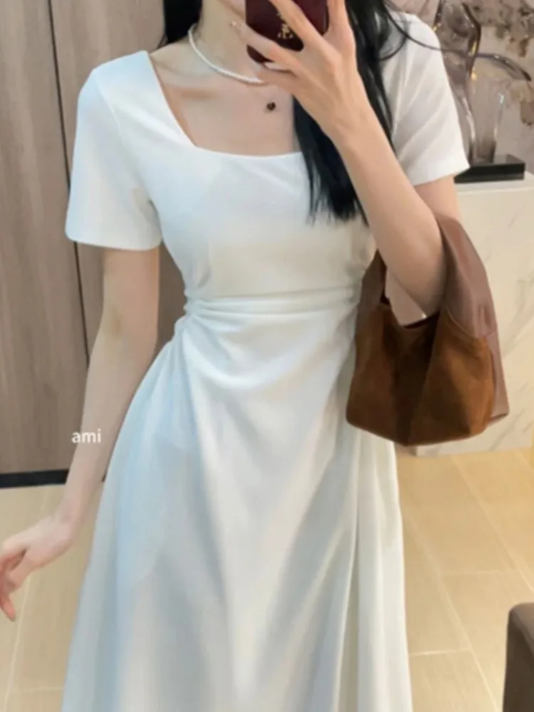 Элегантное женское модное однотонное шикарное платье А-силуэта винтажное