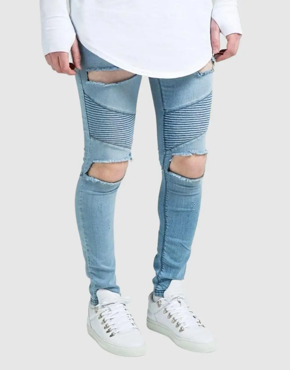 

SikSilk Extreme Biker Blue Men's Jeans