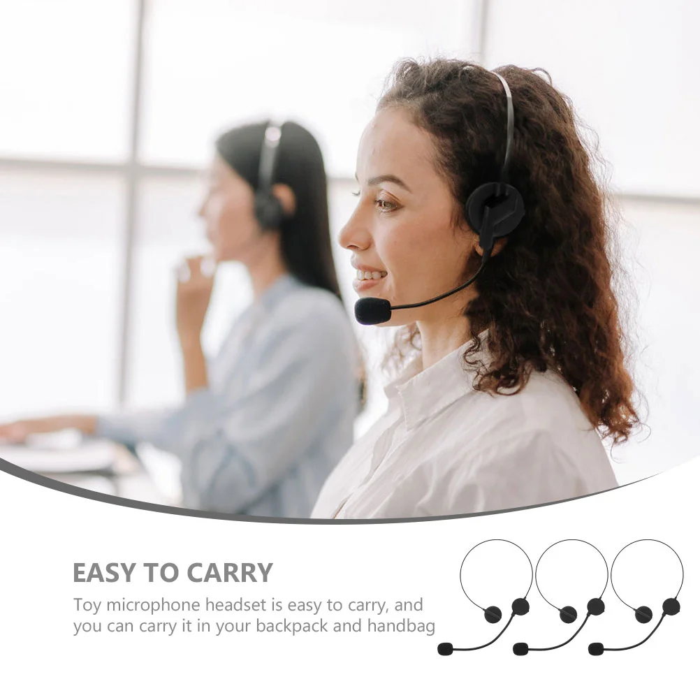 3 шт. поддельные реквизиты для наушников игрушечная гарнитура микрофон пения