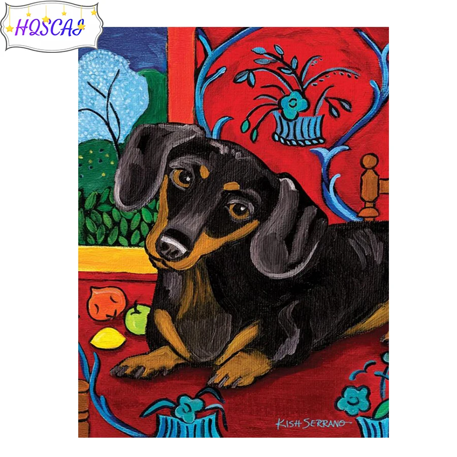 

5D AB DIY Diamond Painting Fantasy dog Kit Full Drill Square/round drill Embroidery Mosaic Art Picture of Rhinestones Decor Gift