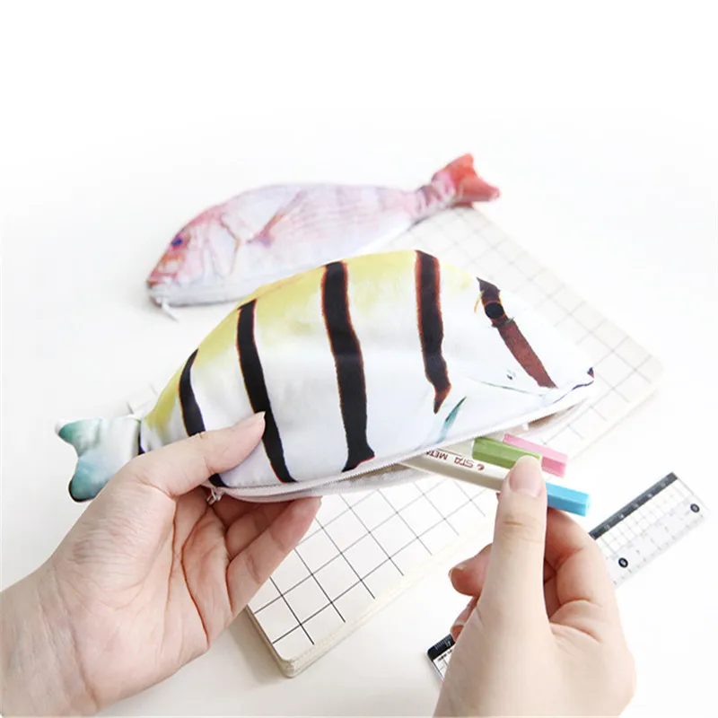 

1 Pcs Creative Fish Shape Pencil Kawaii Korea Style Cloth Pencils Stationery Bags School Supplies Stationery Hot Pen