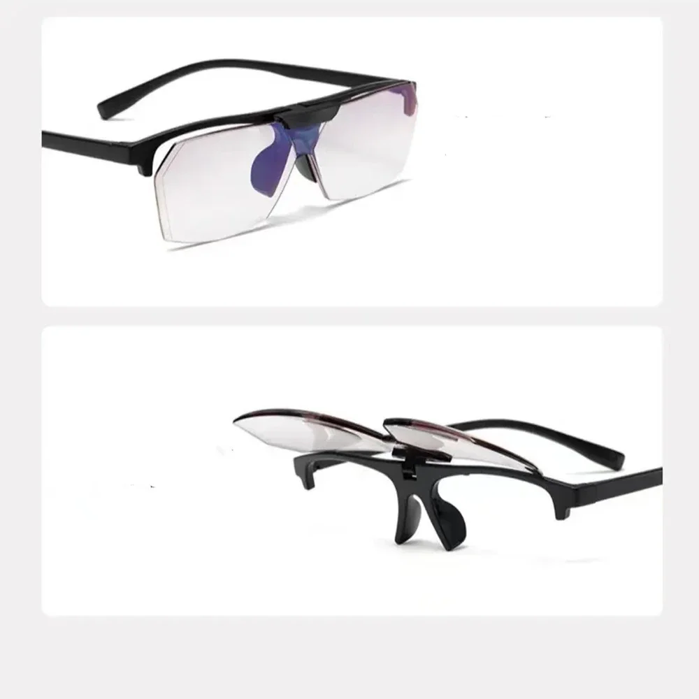 Clara Vida Designer Shallow Gray Flip Up See Far And Near Easy Carry Reading Glasses For Men Women +1 +1.5 +2 +2.5 +3 +3.5 +4
