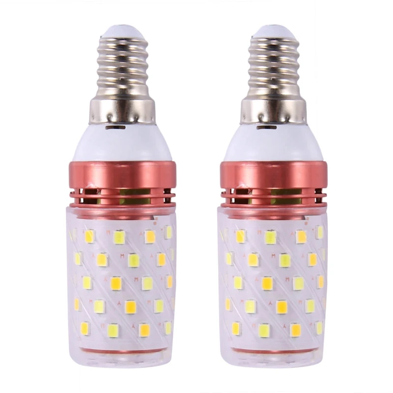 

Retail 2X 3 Color Temperatures Integrated SMD LED Corn Lamp E14 AC85V - 265V Warm White 12W
