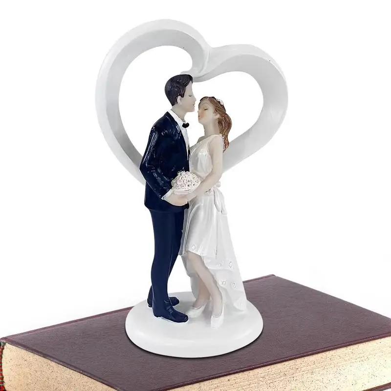 

Романтический Топпер для торта, свадебные фигурки невесты и жениха, украшение для торта из смолы, Топпер, украшения для свадьбы, фигурка