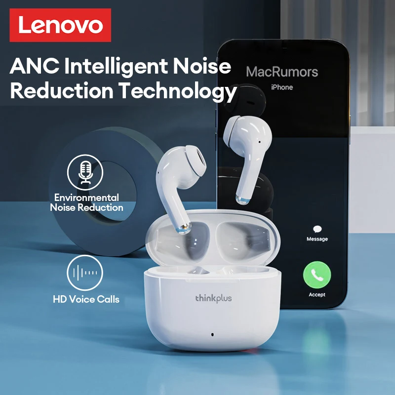 Фото Lenovo LP40 Pro Translation Earburds TWS Bluetooth Перевод в реальном времени Долговечные наушники с искусственным интеллектом Дорожный переводчик Гарнитура №4