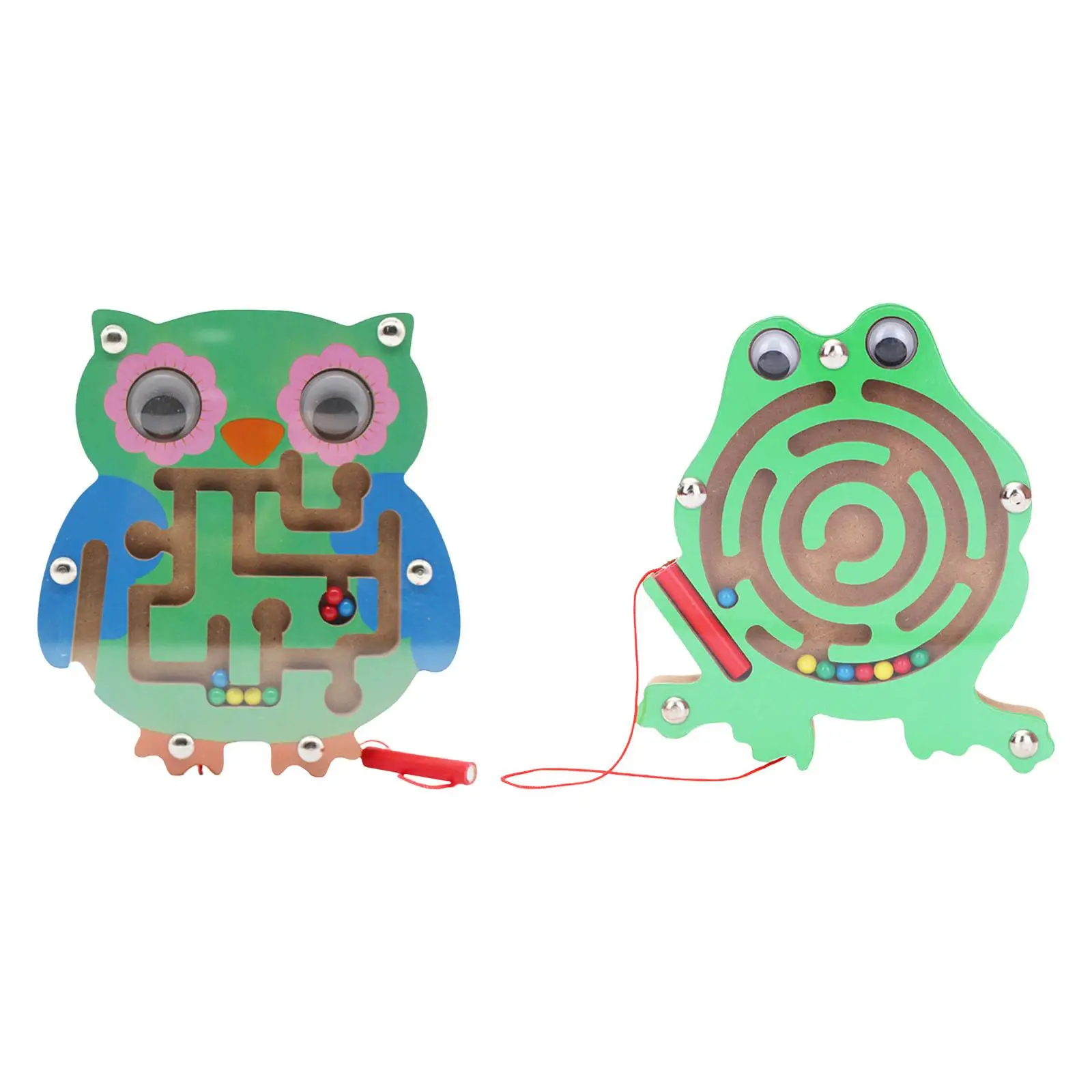 

Wood Montessori Labyrinth Activity Puzzle Teaching Aids DIY Toys Fine Motor Skill Maze for Kids Toddlers Holiday Gifts