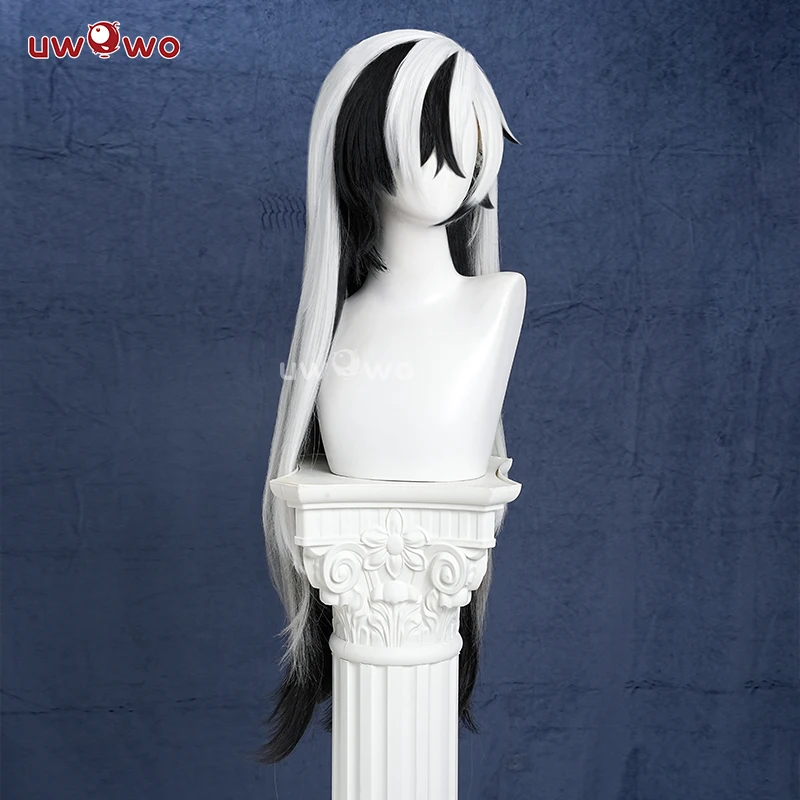 Парик для косплея UWOWO Game Honkai парик Boothill из черных и белых волос длиной 90 см