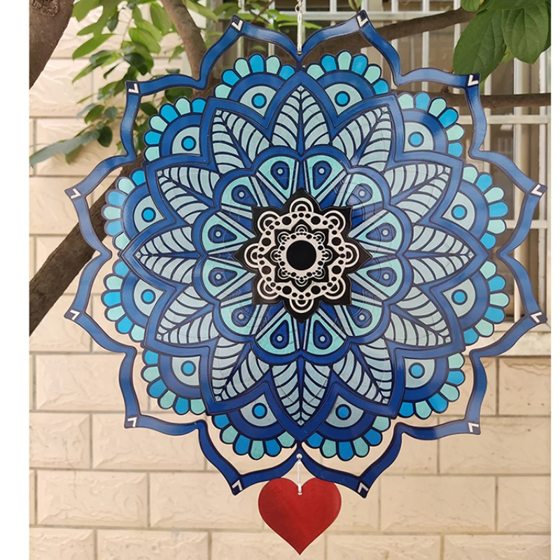 

Multicolor Owl Skull Dragonfly Turtle Stainless Steel Stereo Rotating Metal Wind Chime Wind Pendant Garden Home Hanging Ornament