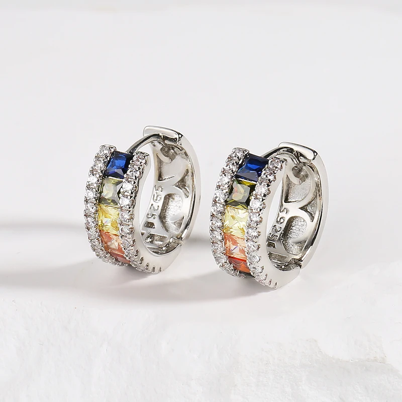 

Women's Cubic Zirconia Earrings, Classic, Simple, Creative, Multi-color, Fashion, Luxury, Wedding, Birthday Party, Jewelry Gifts
