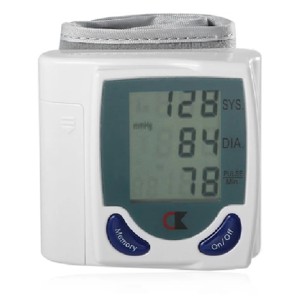

Hematomanometer Digital Wrist Blood Pressure Monitors Pulse Heart Beat Rate Meter Device Medical Equipment Mini Sphygmomanometer
