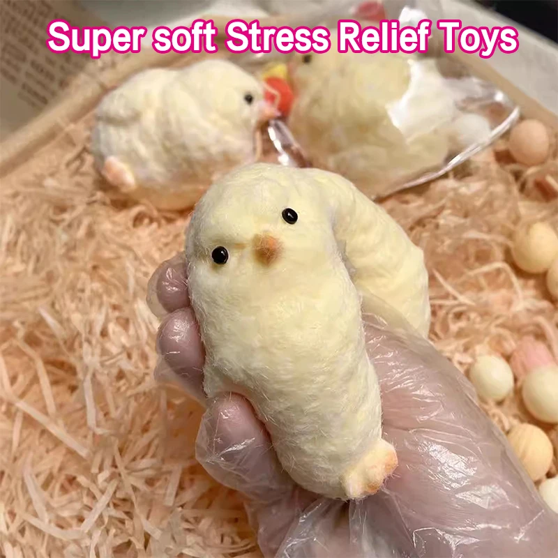 Sq-uishy Chicken Hamster Cute Chicks Squeeze Мягкая игрушка Stress Toy Slow Rebound