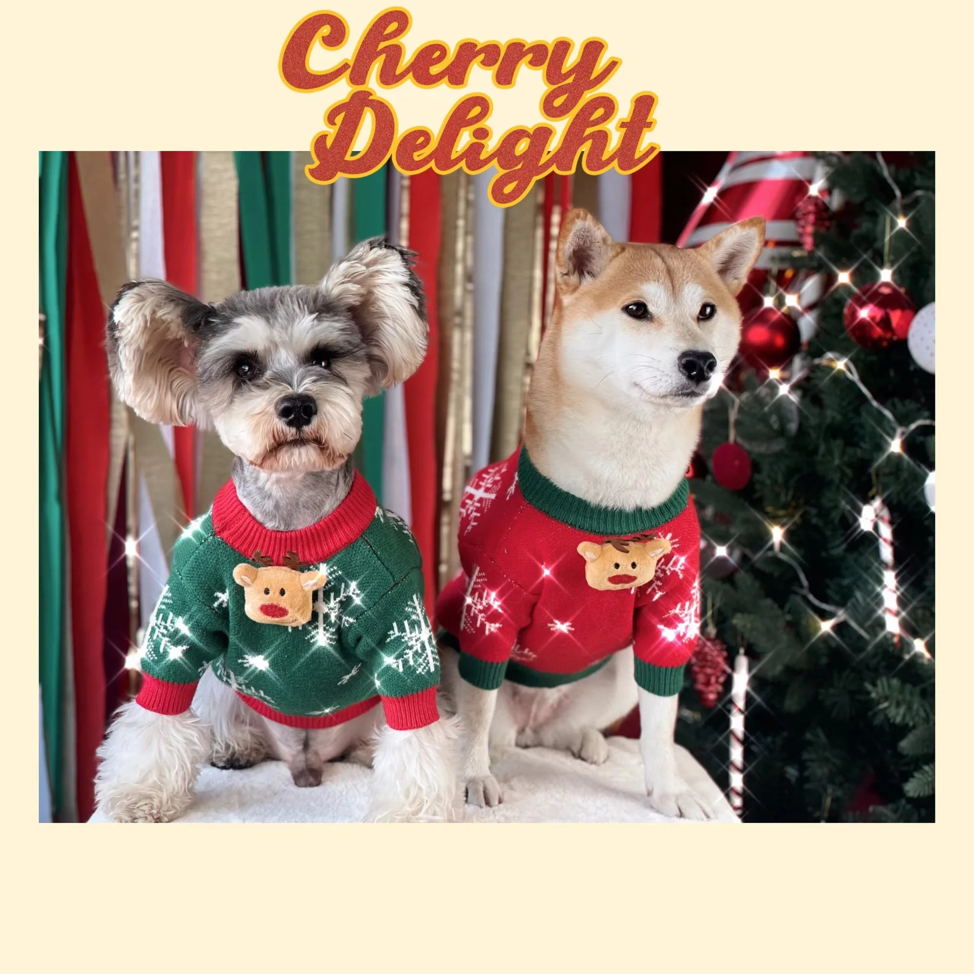 

Рождественский свитер для домашних животных, одежда для собак, зимний свитер на Новый год и Рождество, свитер Шнауцер Сиба-ину Бишон, Тедди, ...