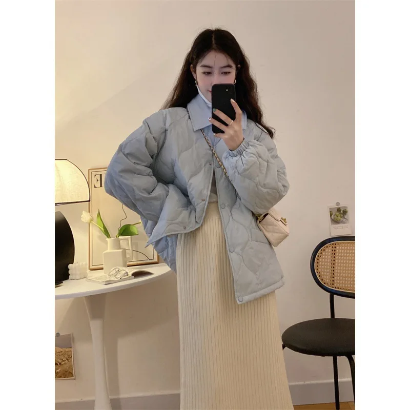 Ringer Cotton Jacket Female Korean System 2022 Winter New Thickened Design Sense of A Small Child Cotton Jacket
